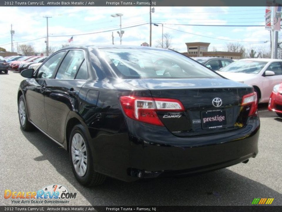 2012 Toyota Camry LE Attitude Black Metallic / Ash Photo #4