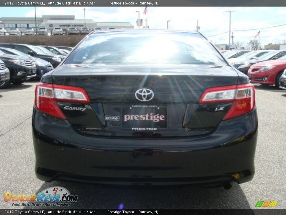 2012 Toyota Camry LE Attitude Black Metallic / Ash Photo #5