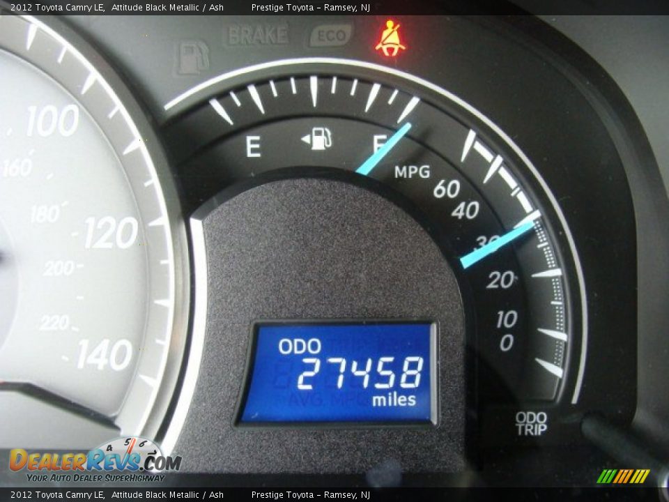 2012 Toyota Camry LE Attitude Black Metallic / Ash Photo #10