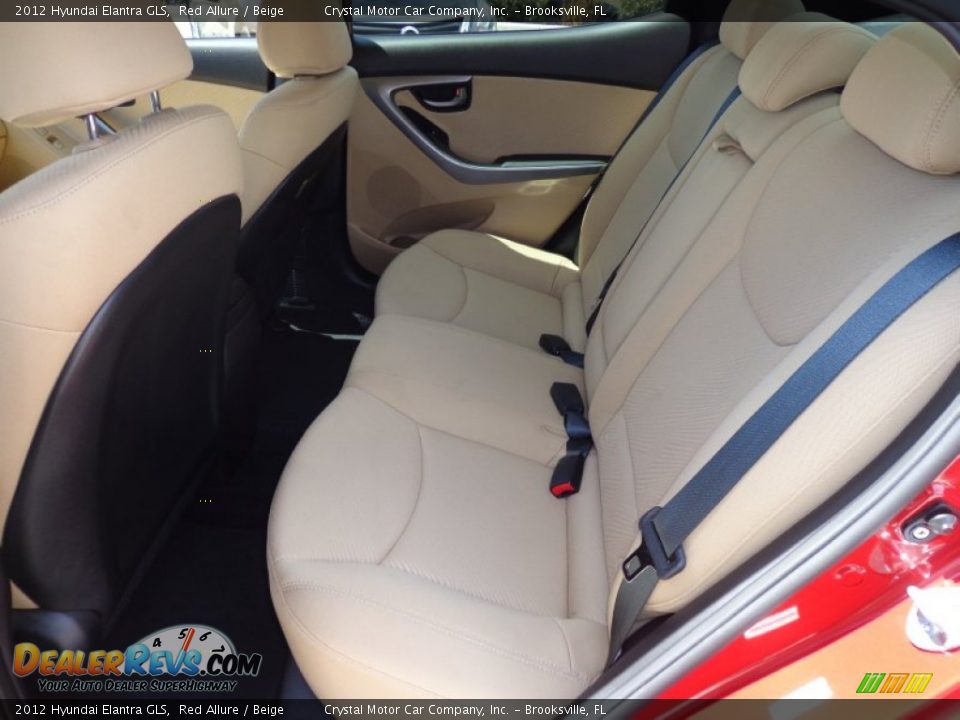 2012 Hyundai Elantra GLS Red Allure / Beige Photo #5