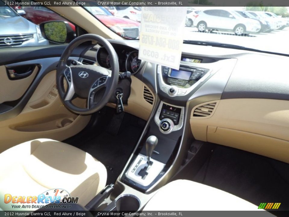 2012 Hyundai Elantra GLS Red Allure / Beige Photo #11