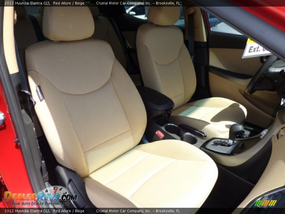 2012 Hyundai Elantra GLS Red Allure / Beige Photo #12