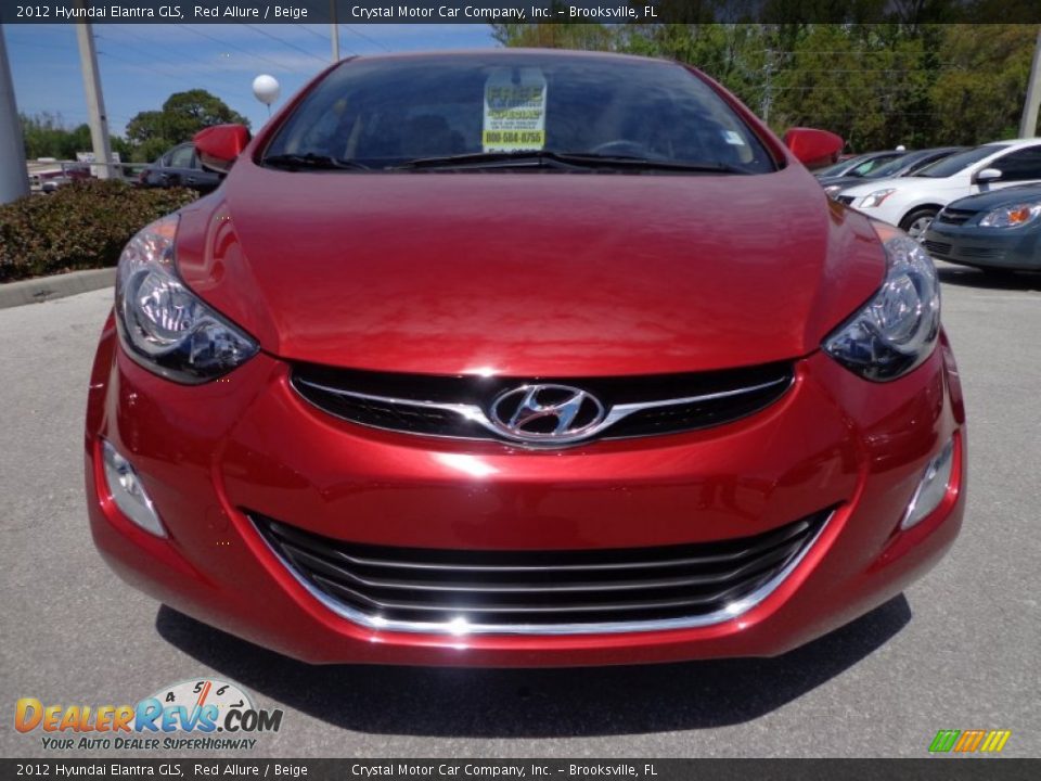 2012 Hyundai Elantra GLS Red Allure / Beige Photo #13