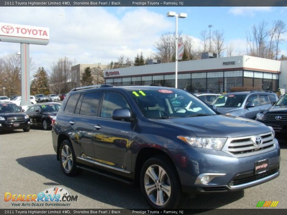 2011 Toyota Highlander Limited 4WD Shoreline Blue Pearl / Black Photo #1