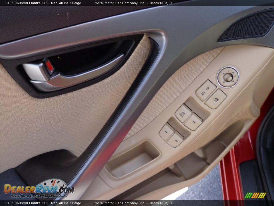 2012 Hyundai Elantra GLS Red Allure / Beige Photo #18