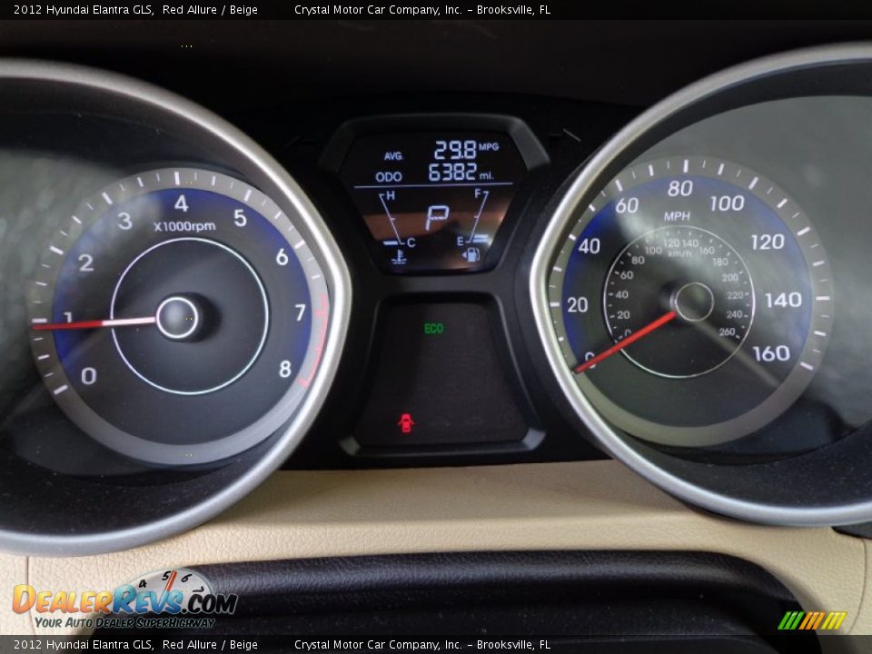 2012 Hyundai Elantra GLS Red Allure / Beige Photo #19