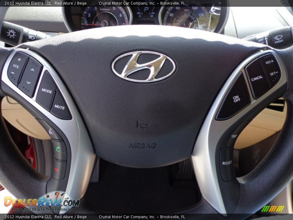 2012 Hyundai Elantra GLS Red Allure / Beige Photo #22