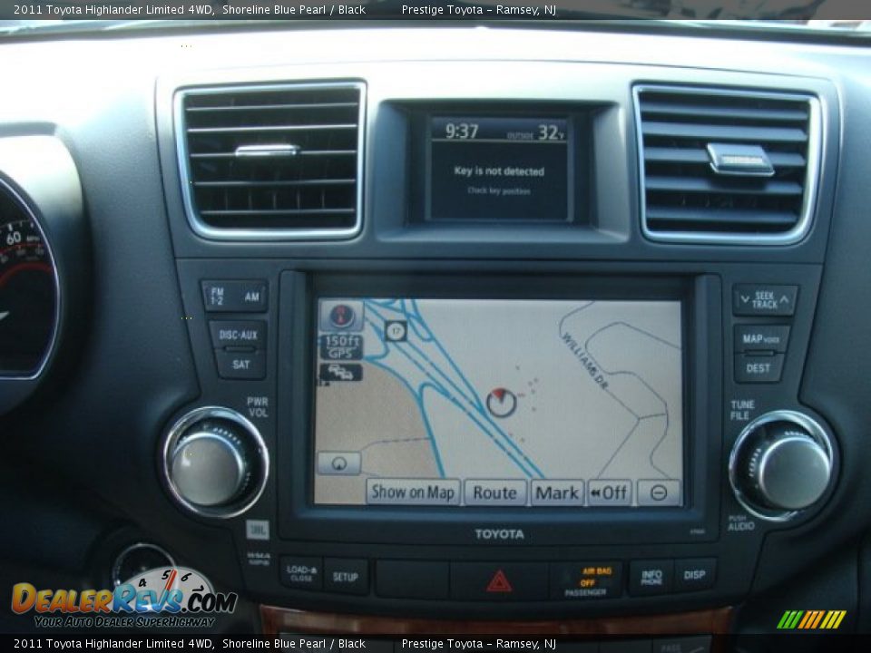 2011 Toyota Highlander Limited 4WD Shoreline Blue Pearl / Black Photo #11