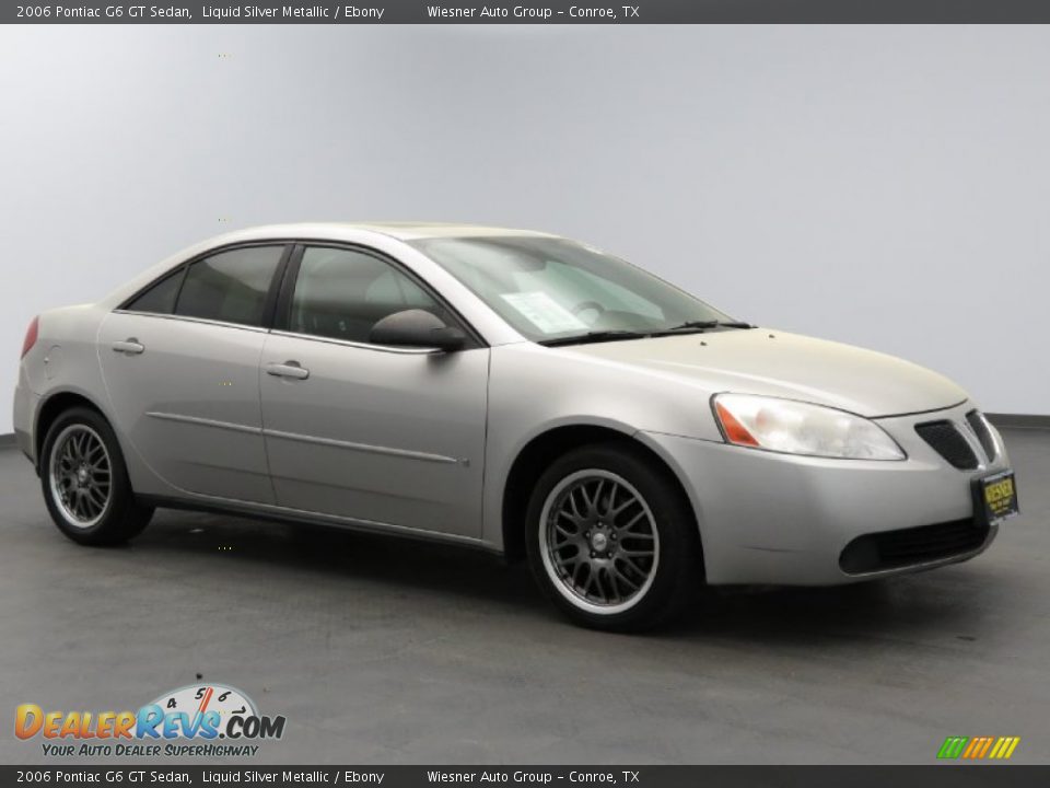 2006 Pontiac G6 GT Sedan Liquid Silver Metallic / Ebony Photo #2