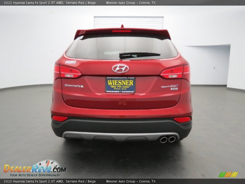 2013 Hyundai Santa Fe Sport 2.0T AWD Serrano Red / Beige Photo #6