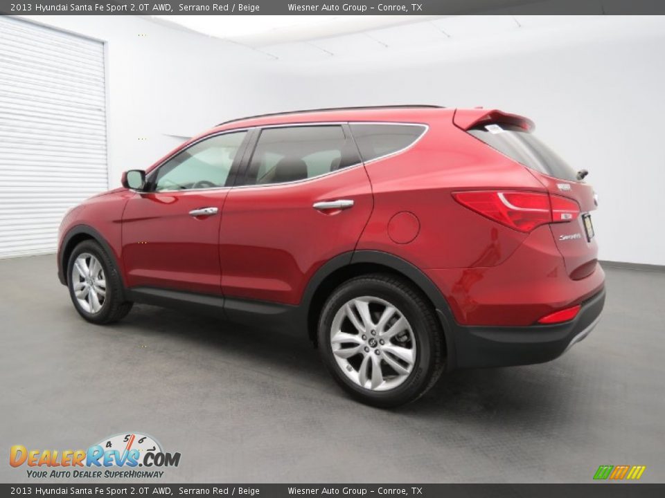 2013 Hyundai Santa Fe Sport 2.0T AWD Serrano Red / Beige Photo #7