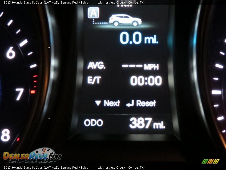 2013 Hyundai Santa Fe Sport 2.0T AWD Serrano Red / Beige Photo #15