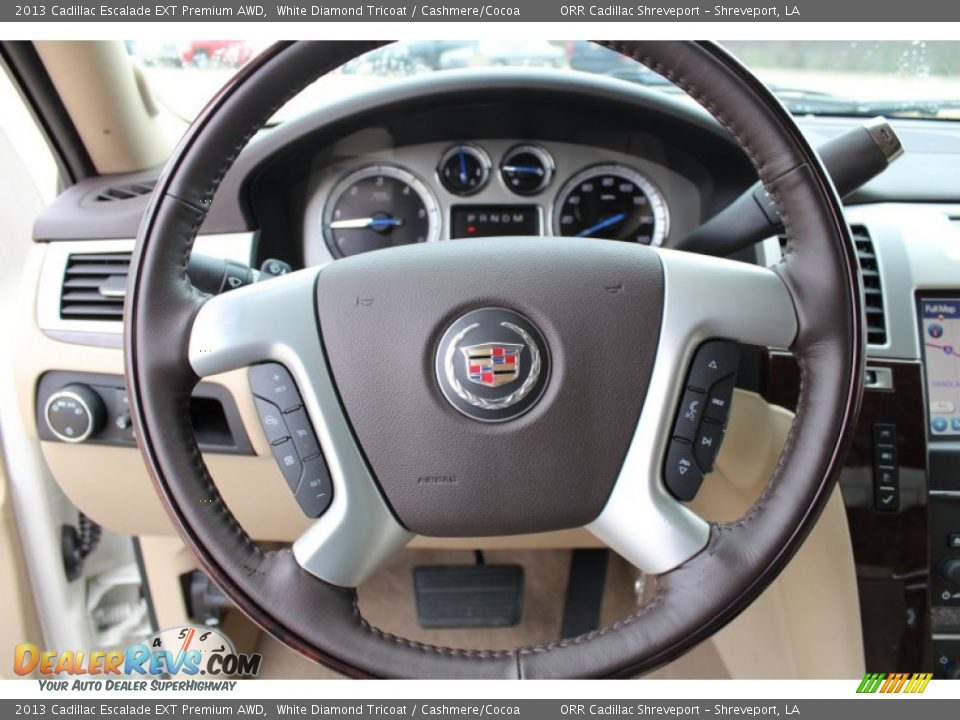 2013 Cadillac Escalade EXT Premium AWD Steering Wheel Photo #14