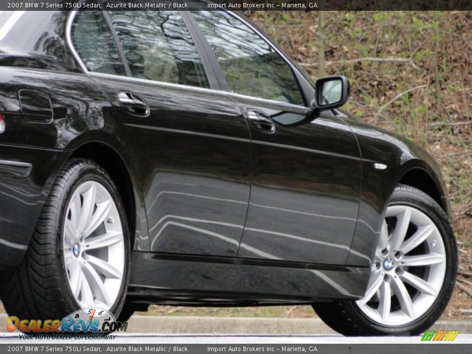 2007 BMW 7 Series 750Li Sedan Azurite Black Metallic / Black Photo #13