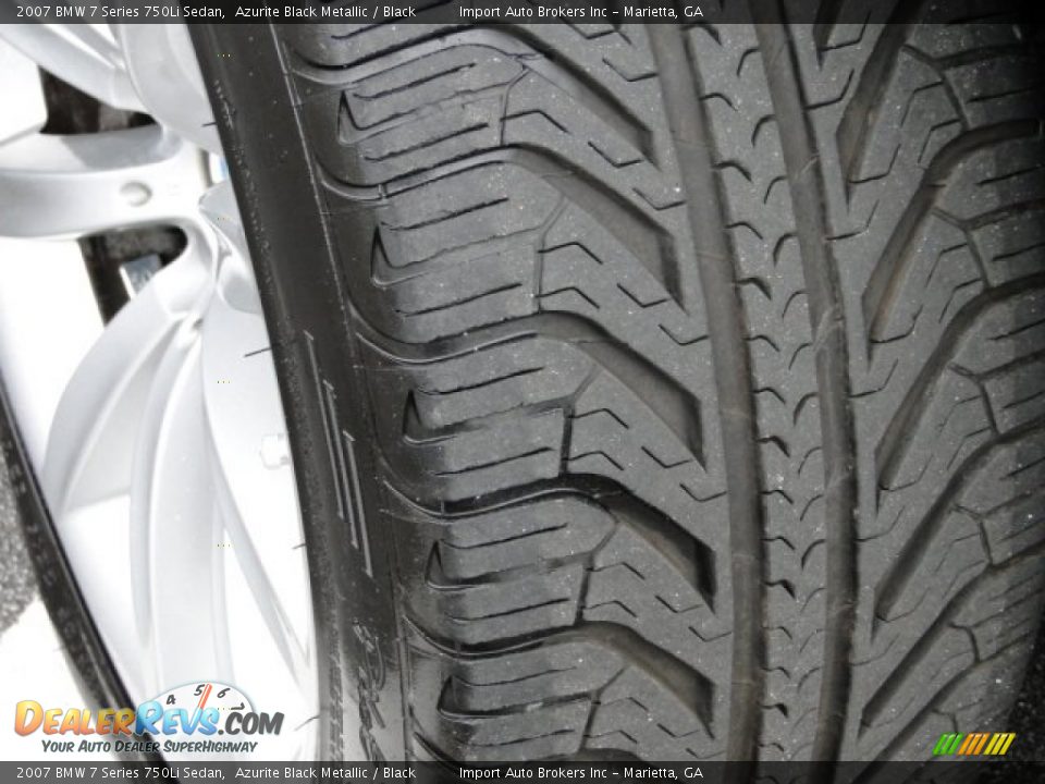 2007 BMW 7 Series 750Li Sedan Azurite Black Metallic / Black Photo #14