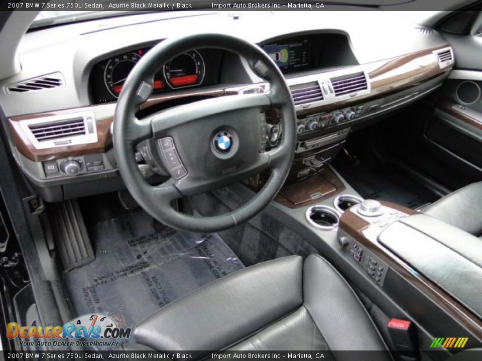 Black Interior - 2007 BMW 7 Series 750Li Sedan Photo #15