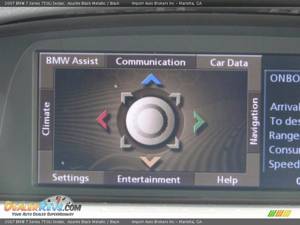 2007 BMW 7 Series 750Li Sedan Azurite Black Metallic / Black Photo #18