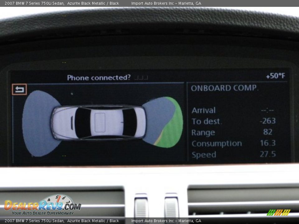 2007 BMW 7 Series 750Li Sedan Azurite Black Metallic / Black Photo #19