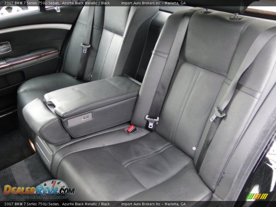 Rear Seat of 2007 BMW 7 Series 750Li Sedan Photo #22