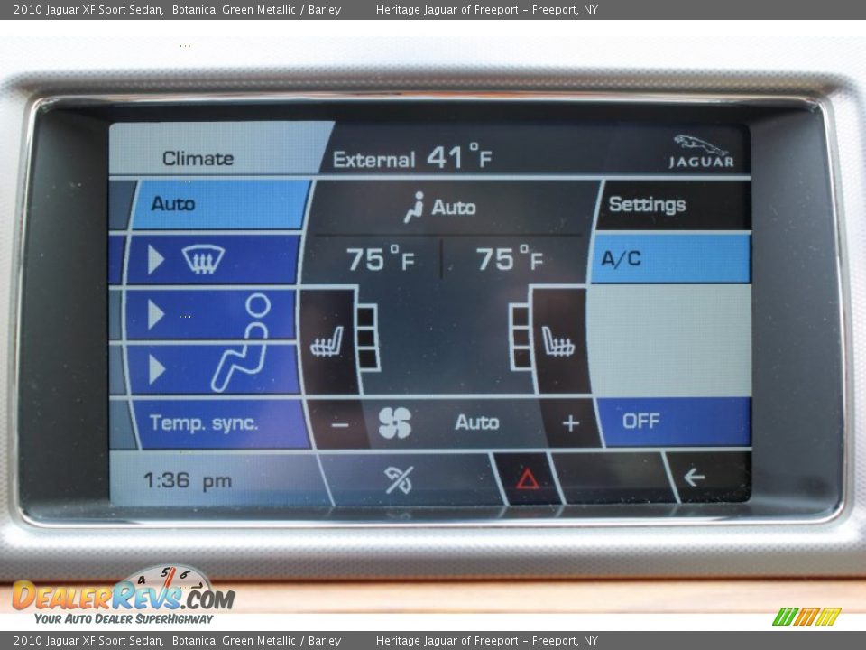 Controls of 2010 Jaguar XF Sport Sedan Photo #24
