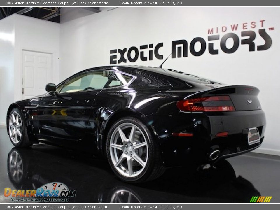 2007 Aston Martin V8 Vantage Coupe Jet Black / Sandstorm Photo #3