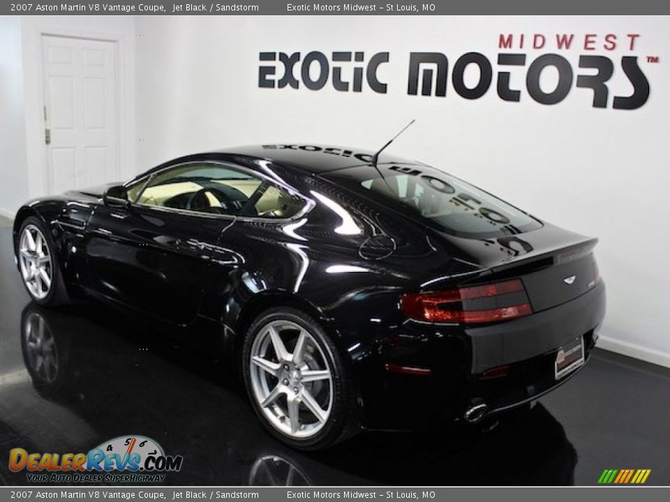 2007 Aston Martin V8 Vantage Coupe Jet Black / Sandstorm Photo #8