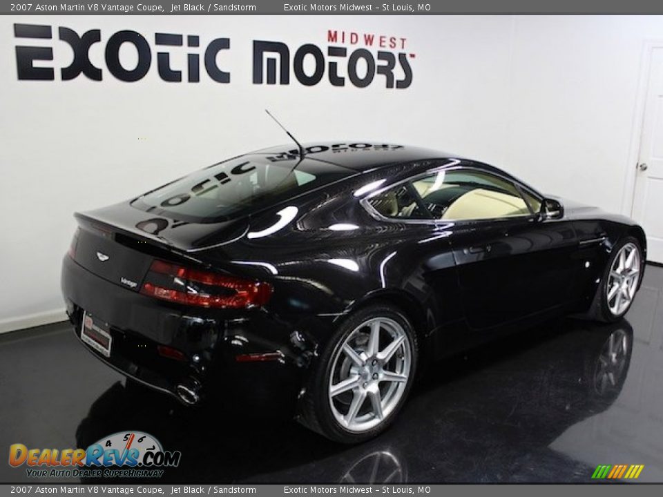 2007 Aston Martin V8 Vantage Coupe Jet Black / Sandstorm Photo #9