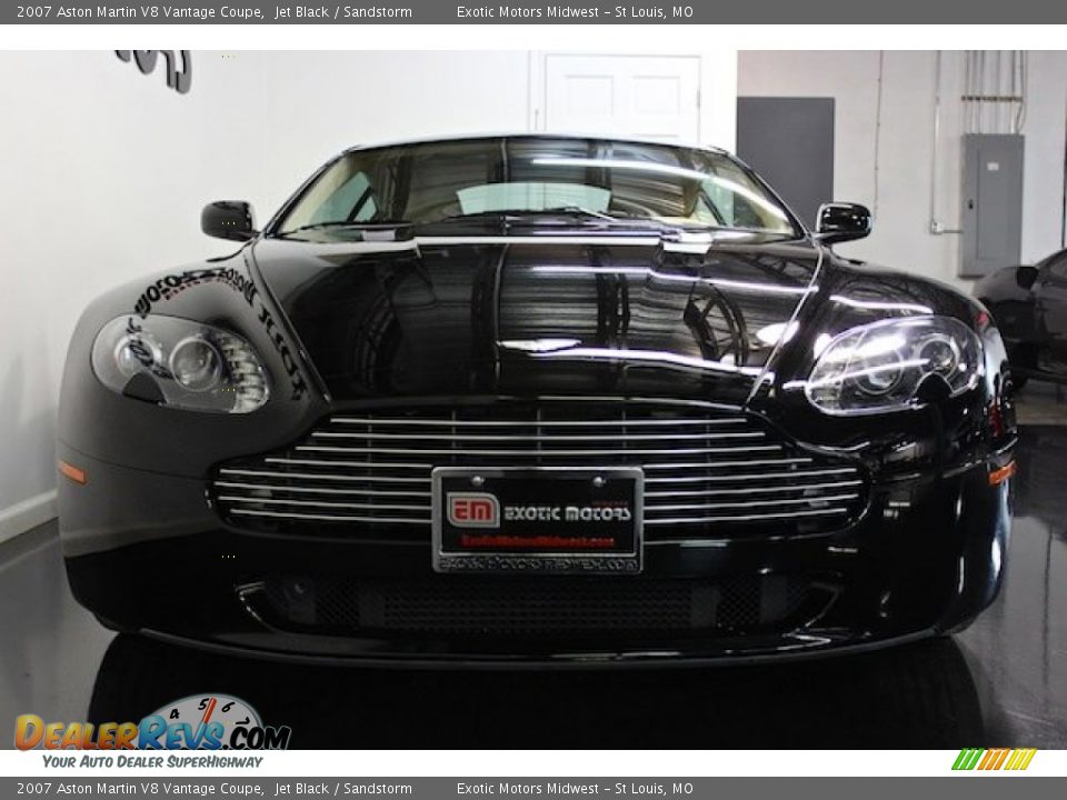 2007 Aston Martin V8 Vantage Coupe Jet Black / Sandstorm Photo #12