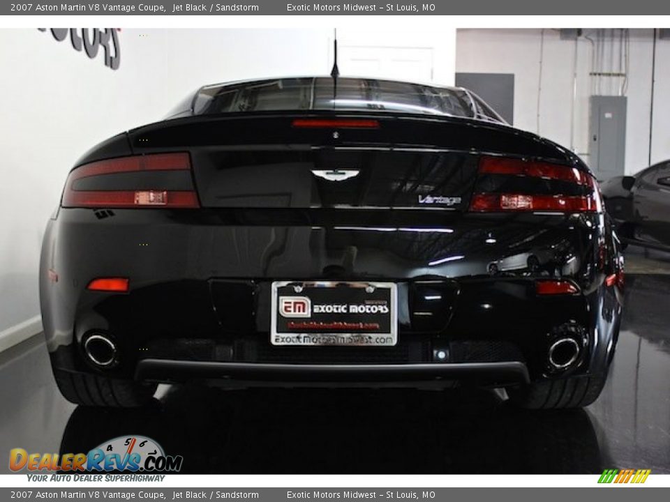 2007 Aston Martin V8 Vantage Coupe Jet Black / Sandstorm Photo #13