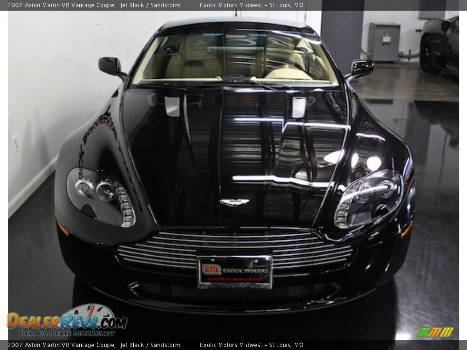 2007 Aston Martin V8 Vantage Coupe Jet Black / Sandstorm Photo #14