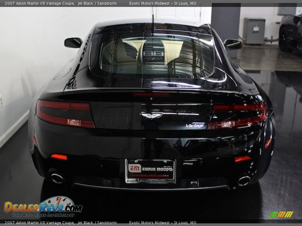2007 Aston Martin V8 Vantage Coupe Jet Black / Sandstorm Photo #15