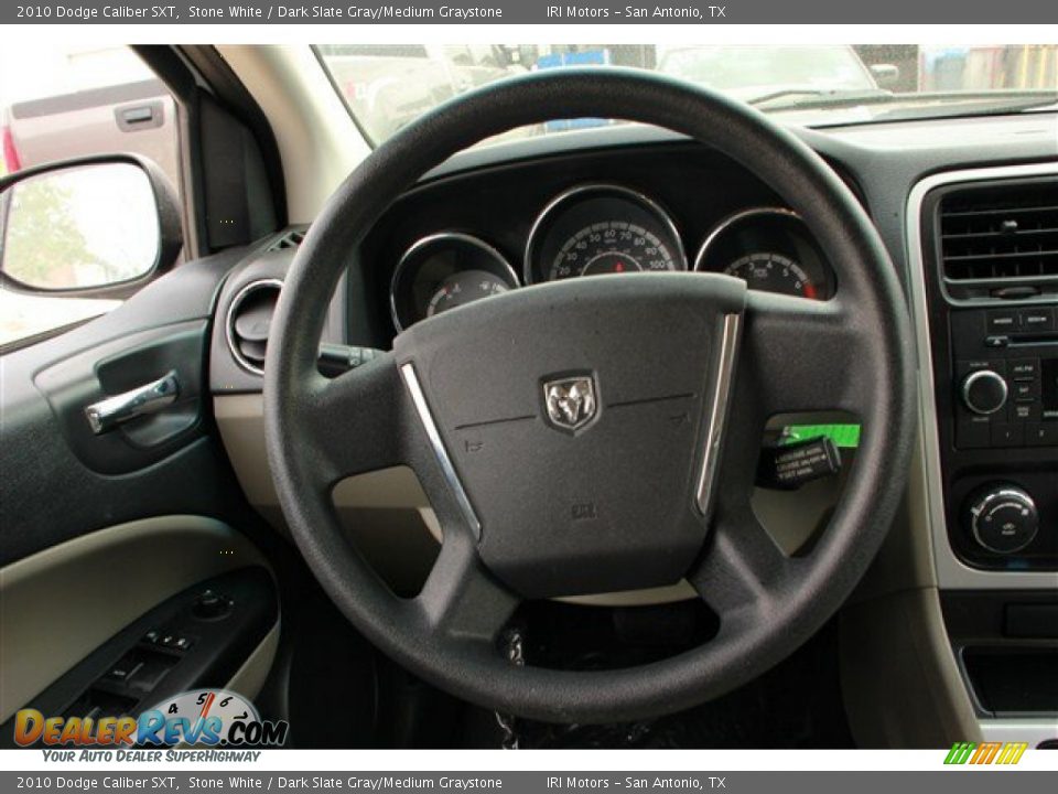 2010 Dodge Caliber SXT Stone White / Dark Slate Gray/Medium Graystone Photo #13
