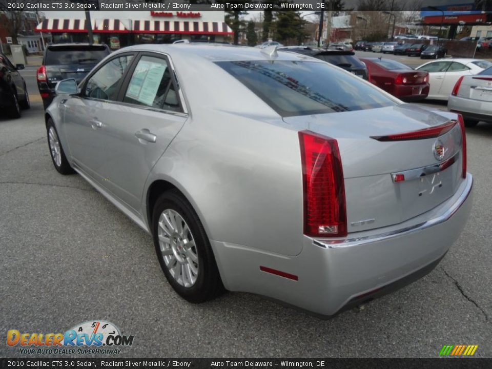 2010 Cadillac CTS 3.0 Sedan Radiant Silver Metallic / Ebony Photo #8
