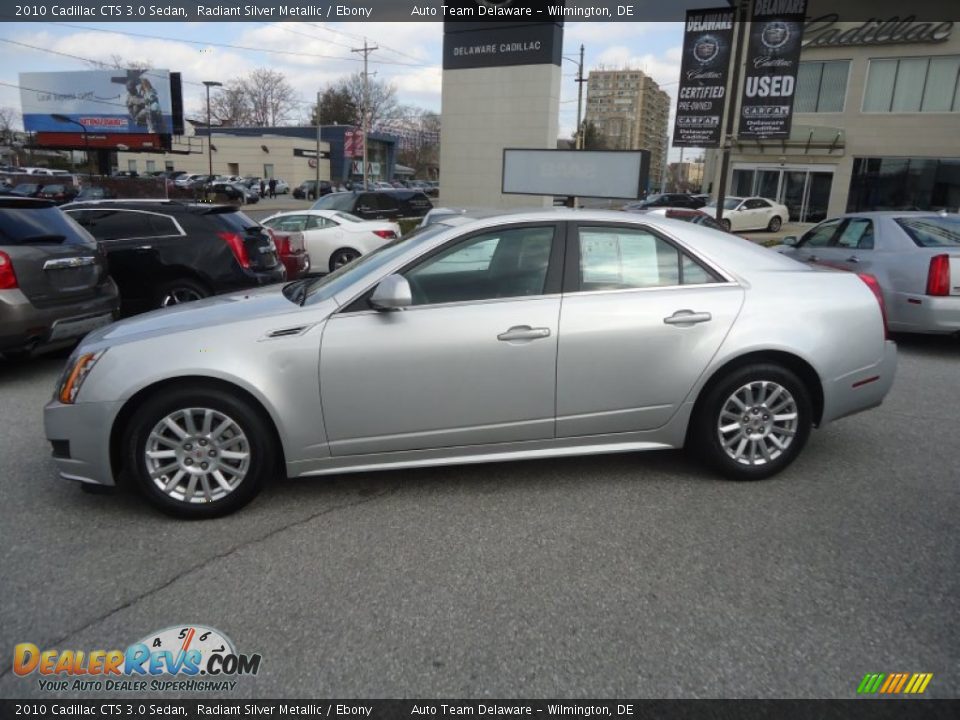 2010 Cadillac CTS 3.0 Sedan Radiant Silver Metallic / Ebony Photo #9