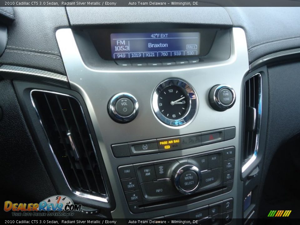 2010 Cadillac CTS 3.0 Sedan Radiant Silver Metallic / Ebony Photo #28