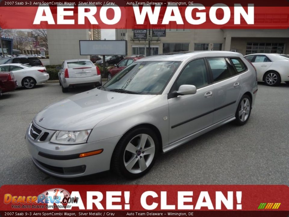 2007 Saab 9-3 Aero SportCombi Wagon Silver Metallic / Gray Photo #1