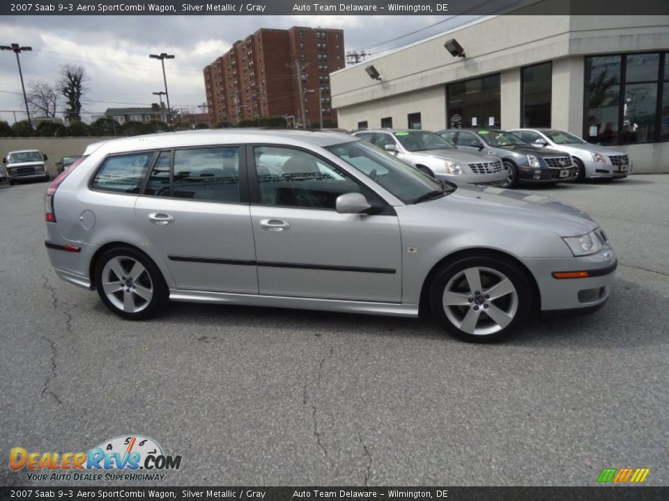 Silver Metallic 2007 Saab 9-3 Aero SportCombi Wagon Photo #5