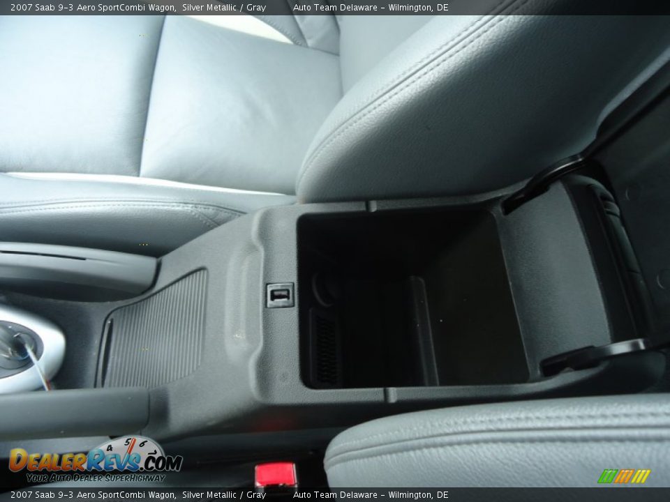 2007 Saab 9-3 Aero SportCombi Wagon Silver Metallic / Gray Photo #28