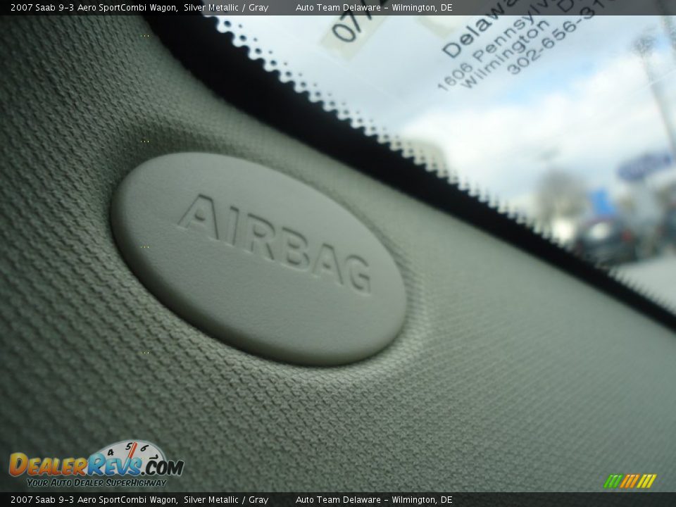 2007 Saab 9-3 Aero SportCombi Wagon Silver Metallic / Gray Photo #36