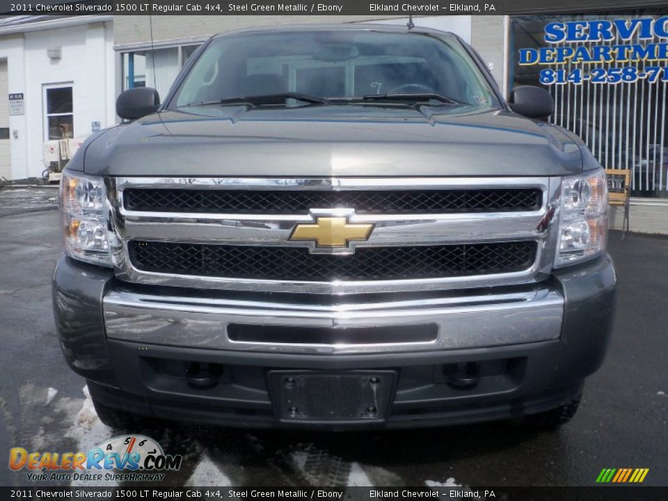 2011 Chevrolet Silverado 1500 LT Regular Cab 4x4 Steel Green Metallic / Ebony Photo #2
