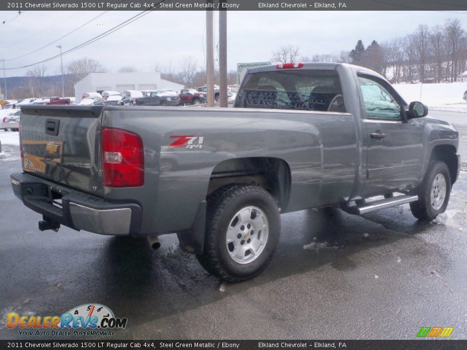2011 Chevrolet Silverado 1500 LT Regular Cab 4x4 Steel Green Metallic / Ebony Photo #5