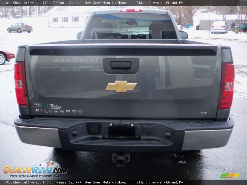 2011 Chevrolet Silverado 1500 LT Regular Cab 4x4 Steel Green Metallic / Ebony Photo #6