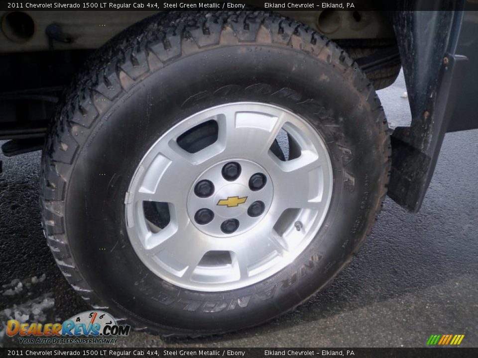 2011 Chevrolet Silverado 1500 LT Regular Cab 4x4 Steel Green Metallic / Ebony Photo #8