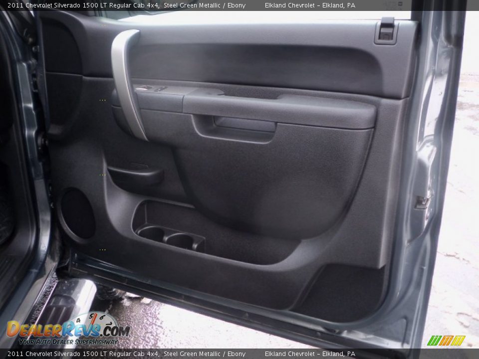 2011 Chevrolet Silverado 1500 LT Regular Cab 4x4 Steel Green Metallic / Ebony Photo #12