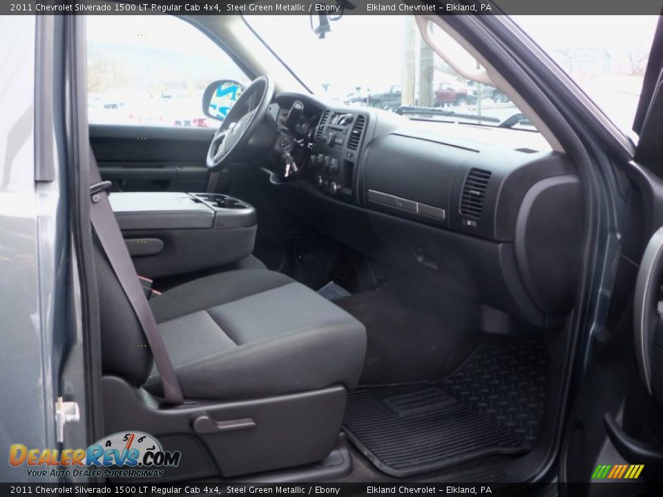 2011 Chevrolet Silverado 1500 LT Regular Cab 4x4 Steel Green Metallic / Ebony Photo #14