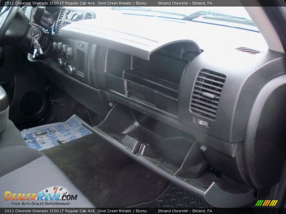 2011 Chevrolet Silverado 1500 LT Regular Cab 4x4 Steel Green Metallic / Ebony Photo #15