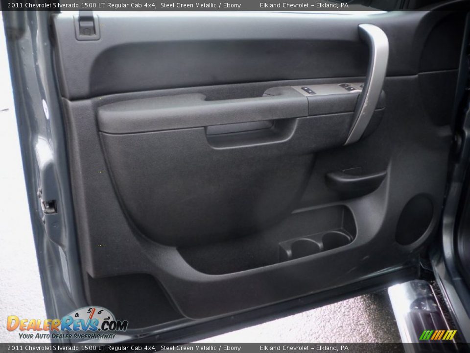 2011 Chevrolet Silverado 1500 LT Regular Cab 4x4 Steel Green Metallic / Ebony Photo #17