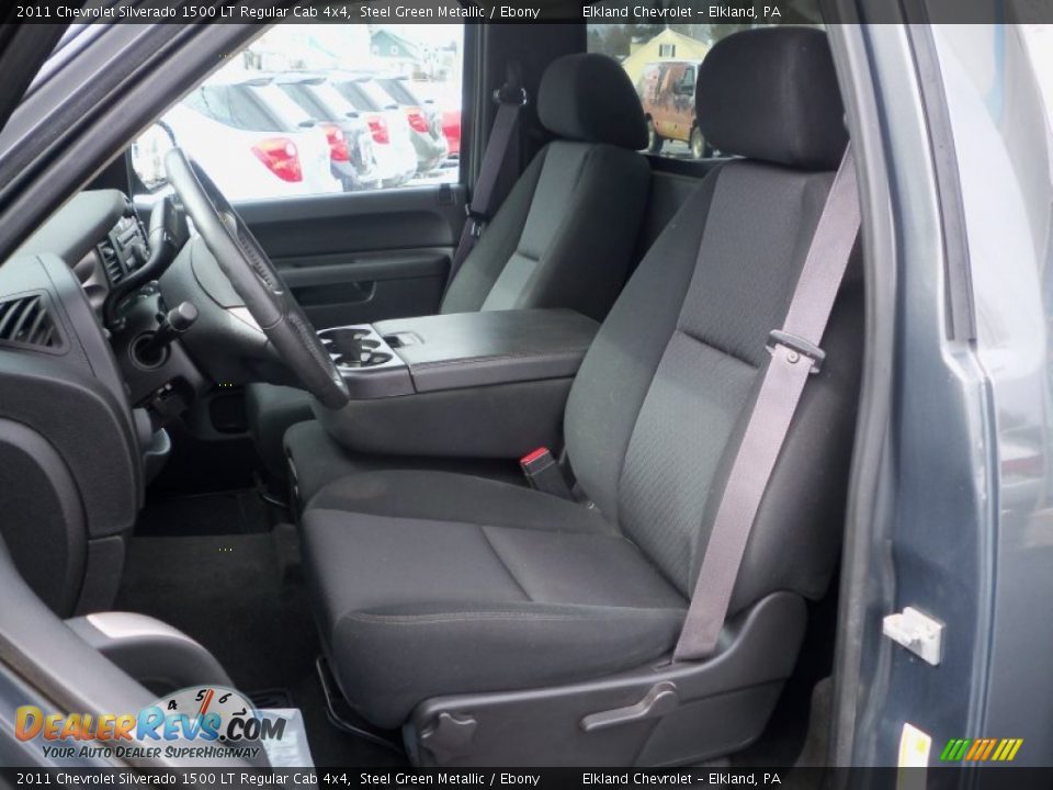 2011 Chevrolet Silverado 1500 LT Regular Cab 4x4 Steel Green Metallic / Ebony Photo #18
