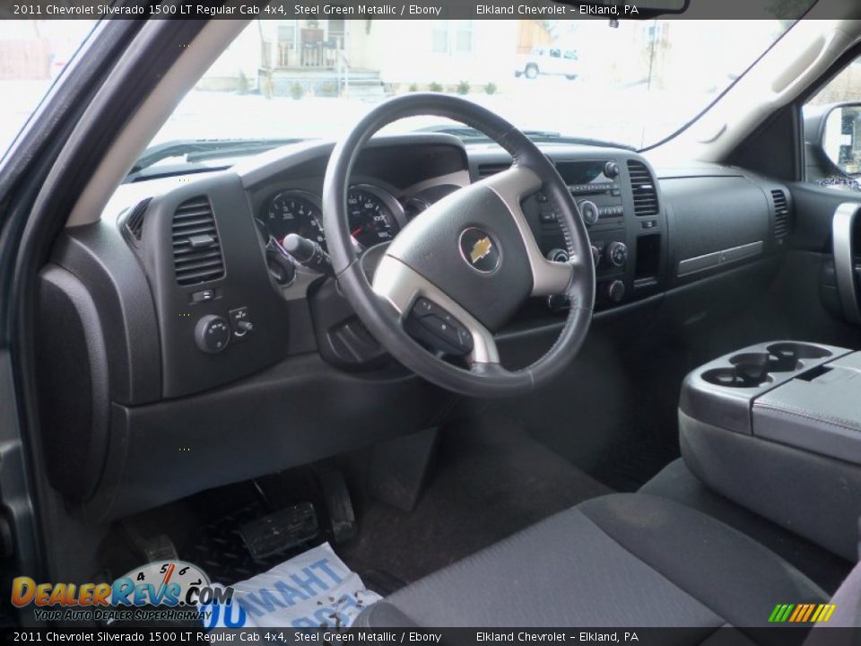 2011 Chevrolet Silverado 1500 LT Regular Cab 4x4 Steel Green Metallic / Ebony Photo #19