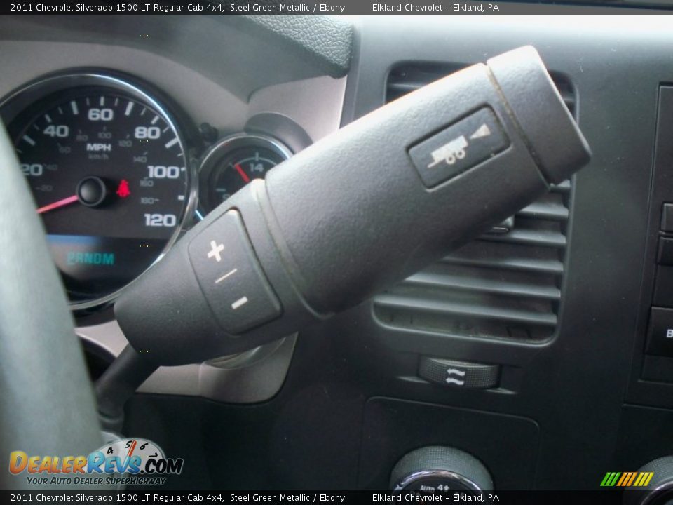 2011 Chevrolet Silverado 1500 LT Regular Cab 4x4 Steel Green Metallic / Ebony Photo #28